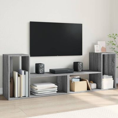 vidaXL TV-Schränke 2 Stk. Grau Sonoma 75x30x50 cm Holzwerkstoff