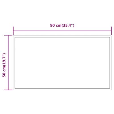 vidaXL LED-Badspiegel 50x90 cm