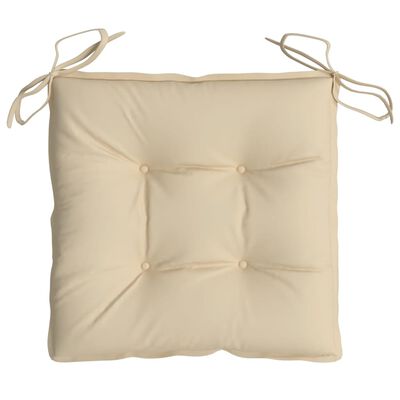 vidaXL Stuhlkissen 4 Stk. Beige 40x40x7 cm Oxford-Gewebe