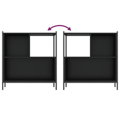 vidaXL Bücherregal Schwarz 72x28x77,5 cm Holzwerkstoff