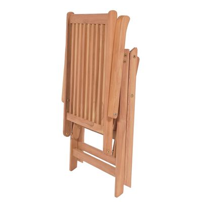 vidaXL Verstellbare Gartenstühle 6 Stk. Massivholz Teak