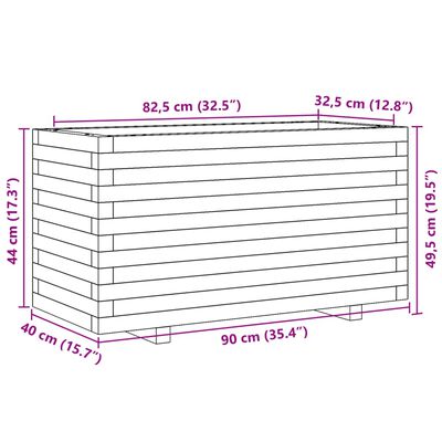 vidaXL Pflanzkübel 90x40x49,5 cm Kiefernholz Imprägniert