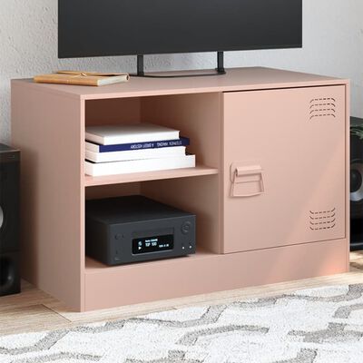 vidaXL TV-Schrank Rosa 67x39x44 cm Stahl