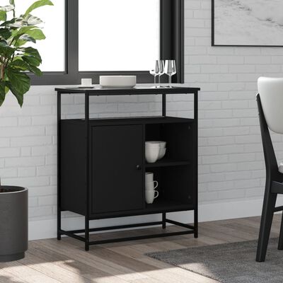 vidaXL Sideboard Schwarz 69x35x80 cm Holzwerkstoff