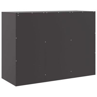 vidaXL Sideboard Schwarz 99x39x73 cm Stahl