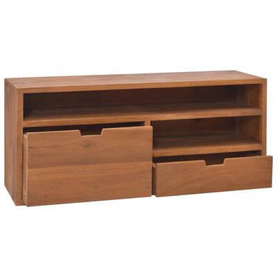 vidaXL TV-Schrank 90x30x40 cm Massivholz Teak