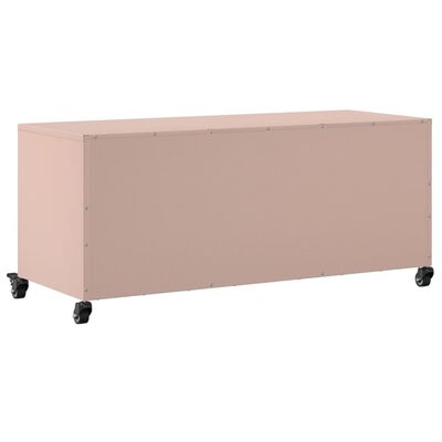 vidaXL TV-Schrank Rosa 100,5x39x43,5 cm Stahl