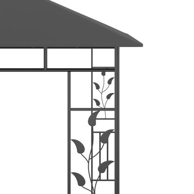 vidaXL Pavillon mit Moskitonetz 3x3x2,73 m Anthrazit 180 g/m²