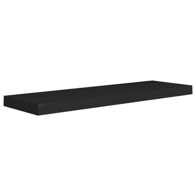 vidaXL Schweberegale 2 Stk. Schwarz 80x23,5x3,8 cm MDF