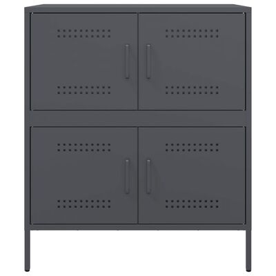 vidaXL Sideboard Anthrazit 68x39x79 cm Stahl