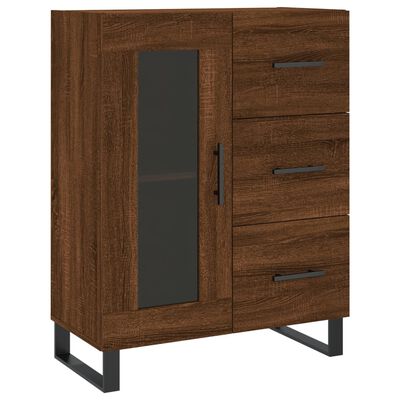 vidaXL Highboard Braun Eichen-Optik 69,5x34x180 cm Holzwerkstoff