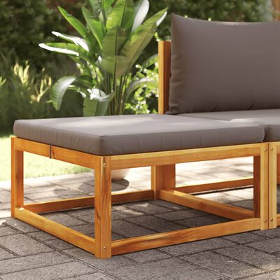 vidaXL Gartenhocker mit Kissen 65x65x29 cm Massivholz Akazie