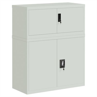 vidaXL Aktenschrank Hellgrau 90x40x110 cm Stahl