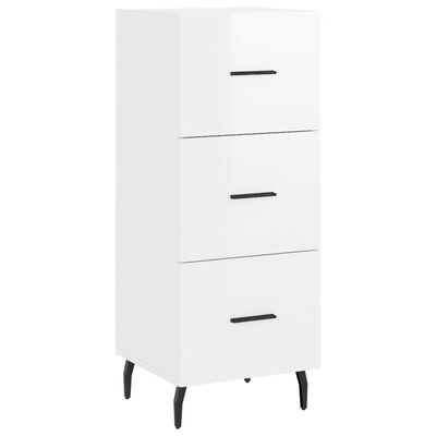 vidaXL Highboard Hochglanz-Weiß 34,5x34x180 cm Holzwerkstoff