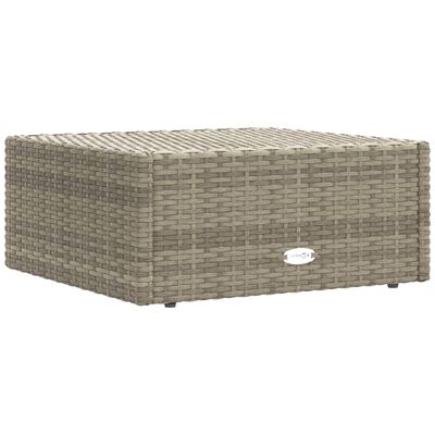 vidaXL 6-tlg. Garten-Lounge-Set mit Kissen Grau Poly Rattan