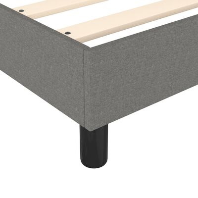 vidaXL Boxspringbett mit Matratze Dunkelgrau 90x200 cm Stoff