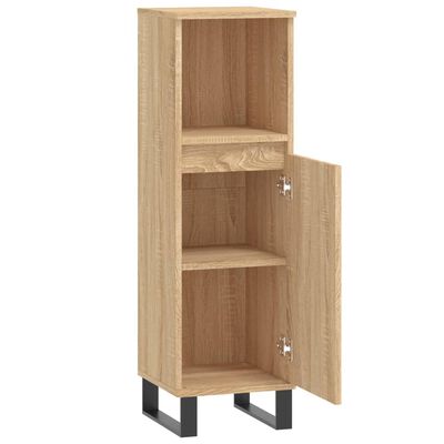 vidaXL Badschrank Sonoma-Eiche 30x30x100 cm Holzwerkstoff