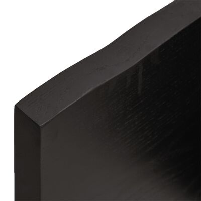vidaXL Waschtischplatte Dunkelbraun 180x30x(2-4)cm Massivholz