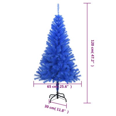 vidaXL Künstlicher Weihnachtsbaum mit Ständer Blau 120 cm PVC