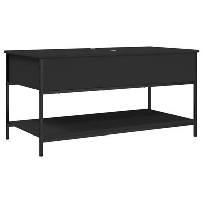 vidaXL Couchtisch Schwarz 100x50x50 cm Holzwerkstoff und Metall