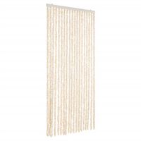 vidaXL Fliegenvorhang Beige und Weiß 56x185 cm Chenille