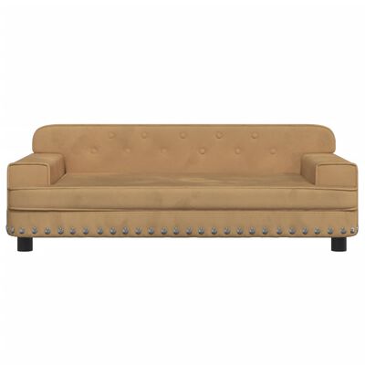 vidaXL Kindersofa Braun 90x53x30 cm Samt