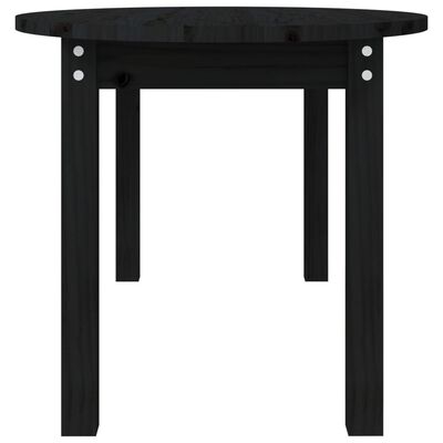 vidaXL Couchtisch Schwarz 110x55x45 cm Massivholz Kiefer