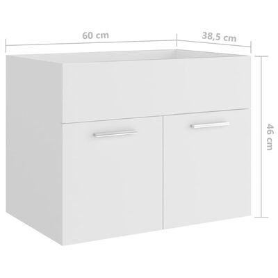 vidaXL Badmöbel-Set Weiß Holzwerkstoff