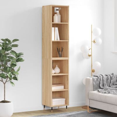 vidaXL Highboard Sonoma-Eiche 34,5x32,5x180 cm Holzwerkstoff