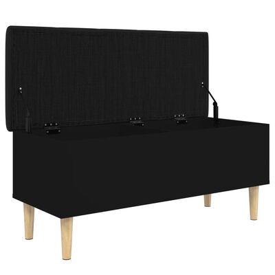 vidaXL Sitzbank mit Stauraum Schwarz 102x42x46 cm Holzwerkstoff