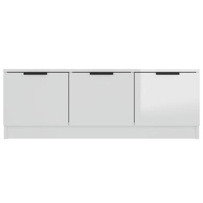 vidaXL TV-Schrank Hochglanz-Weiß 102x35x36,5 cm Holzwerkstoff