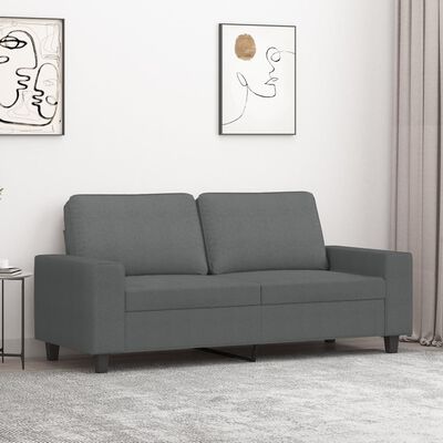 vidaXL 2-Sitzer-Sofa Dunkelgrau 140 cm Stoff