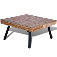 vidaXL Couchtisch Quadratisch Altholz Teak