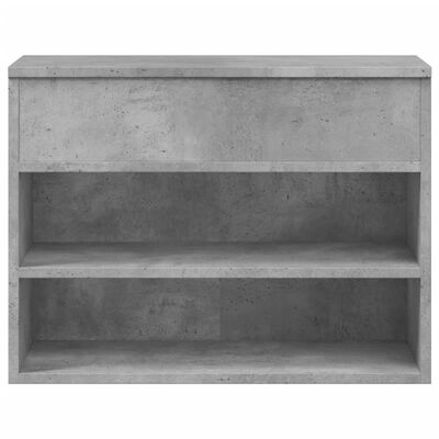 vidaXL Schuhbank Betongrau 60x30x45 cm Holzwerkstoff