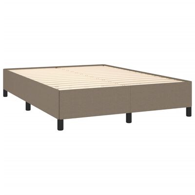 vidaXL Bettgestell ohne Matratze Taupe 140x190 cm Stoff