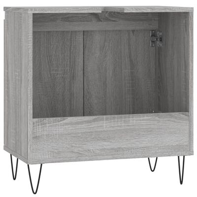 vidaXL Badschrank Grau Sonoma 58x33x60 cm Holzwerkstoff