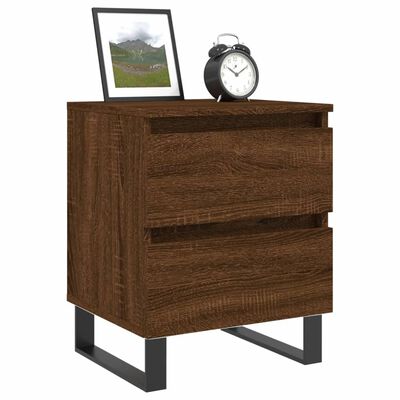 vidaXL Nachttische 2 Stk. Braun Eichen-Optik 40x35x50 cm Holzwerkstoff