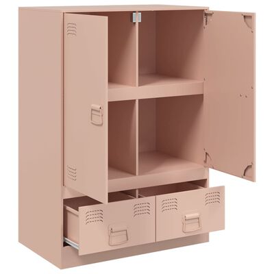 vidaXL Highboard Rosa 67x39x95 cm Stahl