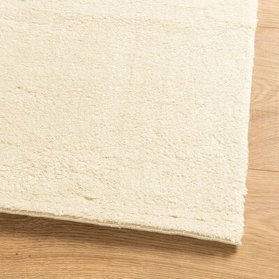 vidaXL Teppich HUARTE Kurzflor Weich und Waschbar Creme 120x170 cm