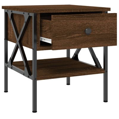 vidaXL Nachttische 2 Stk. Braun Eichen-Optik 40x42x45 cm Holzwerkstoff