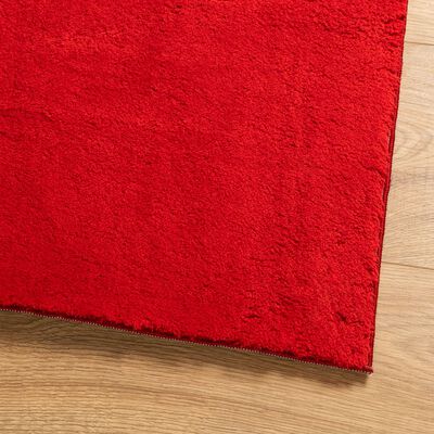 vidaXL Teppich HUARTE Kurzflor Weich und Waschbar Rot 160x230 cm