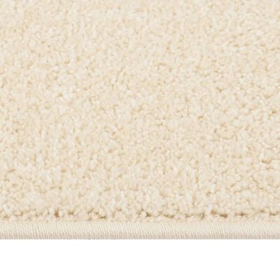 vidaXL Teppich Kurzflor 80x150 cm Creme