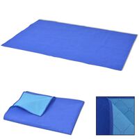 vidaXL Picknickdecke Blau und Hellblau 100x150 cm