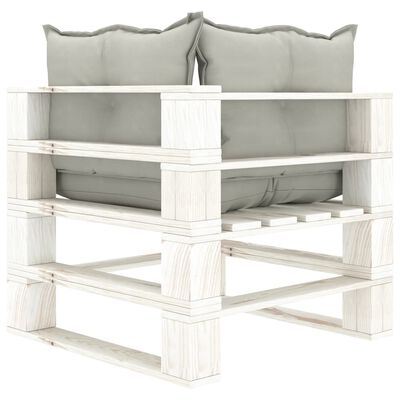 vidaXL 6-tlg. Garten-Lounge-Set Paletten mit Kissen in Taupe Holz