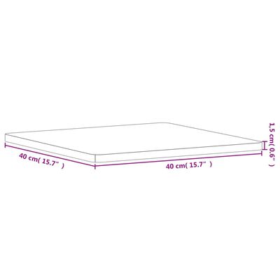 vidaXL Tischplatte 40x40x1,5 cm Quadratisch Massivholz Buche