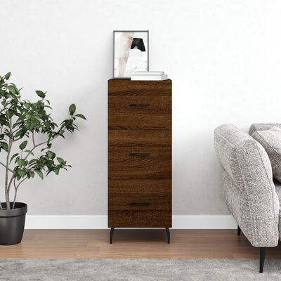 vidaXL Sideboard Braun Eichen-Optik 34,5x34x90 cm Holzwerkstoff