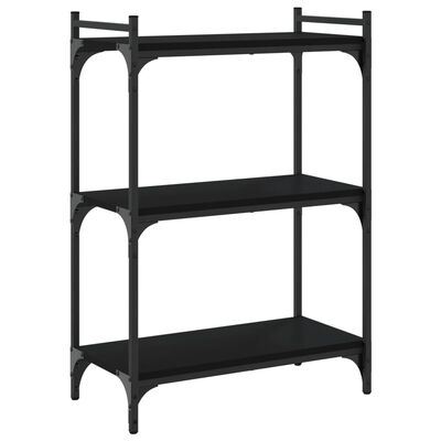 vidaXL Bücherregal 3 Böden Schwarz 60x30x86 cm Holzwerkstoff