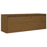 vidaXL Wandschrank Honigbraun 100x30x35 cm Massivholz Kiefer