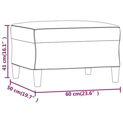 vidaXL Fußhocker Braun 60x50x41 cm Samt