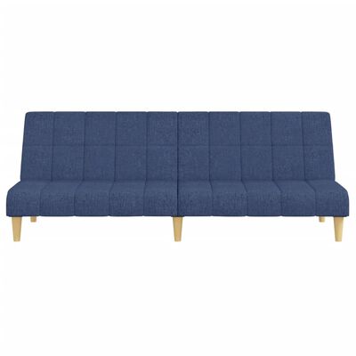 vidaXL Schlafsofa 2-Sitzer Blau Stoff